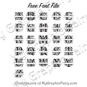 Download Regal Split Font With Bars Font My Graphic Fairy